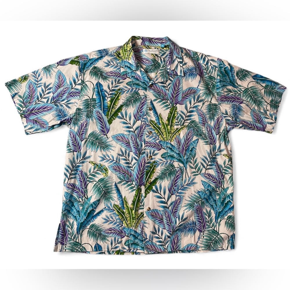 Tori Richard floral pattern Hawaiian button up shirt- Size XL